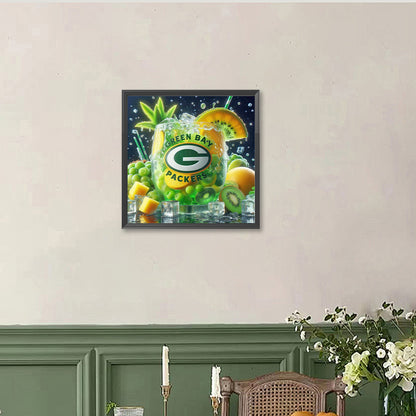 Green Bay Packers Drink - Full Round Drill Diamond Painting 40*40CM