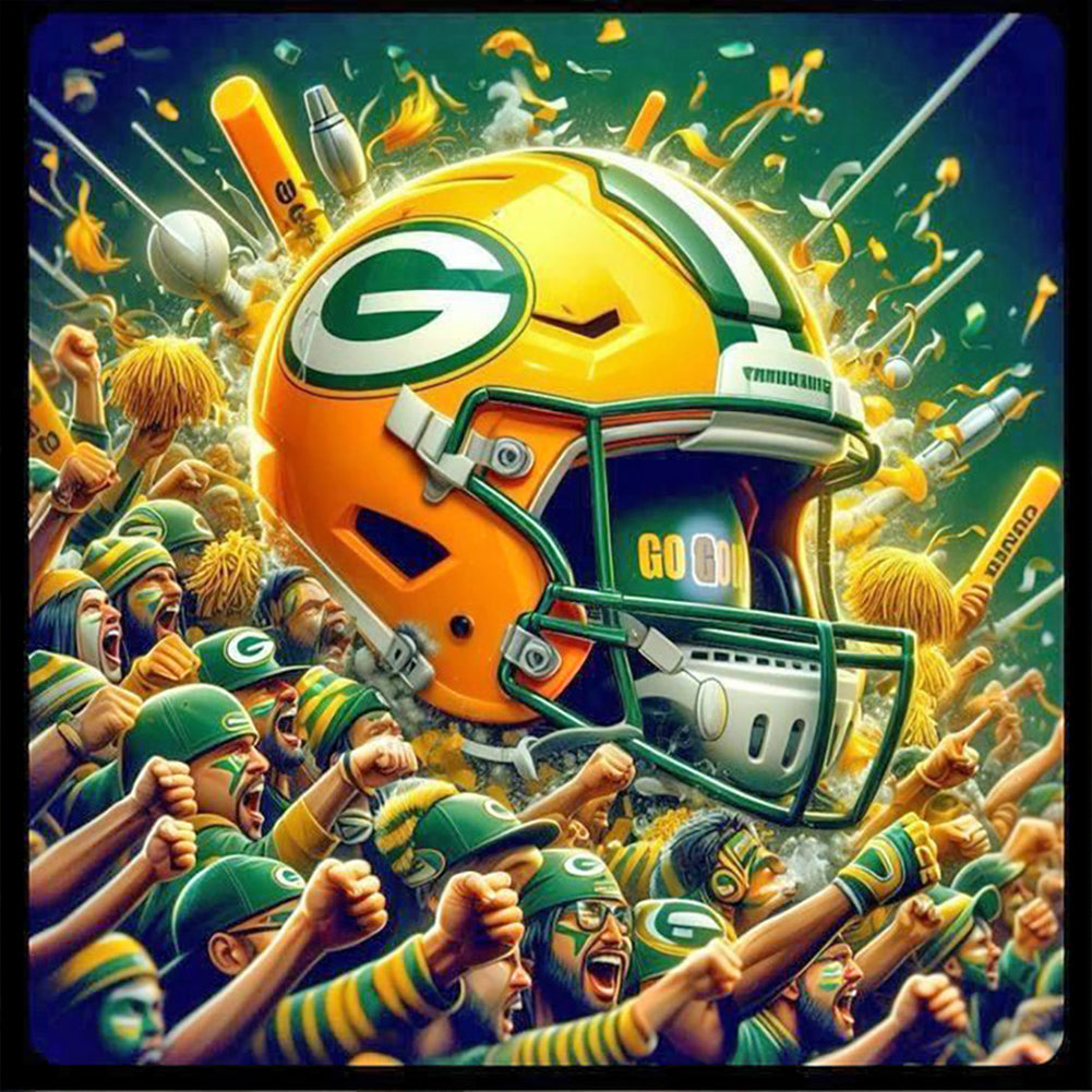 Green Bay Packers - Full Round Drill Diamond Painting 40*40CM