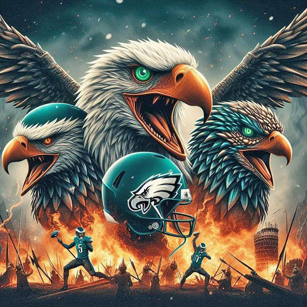 Philadelphia Eagles - Full Round Drill Diamond Painting 40*40CM