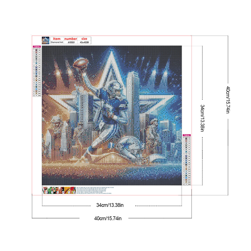 Dallas Cowboys - Full Round Drill Diamond Painting 40*40CM