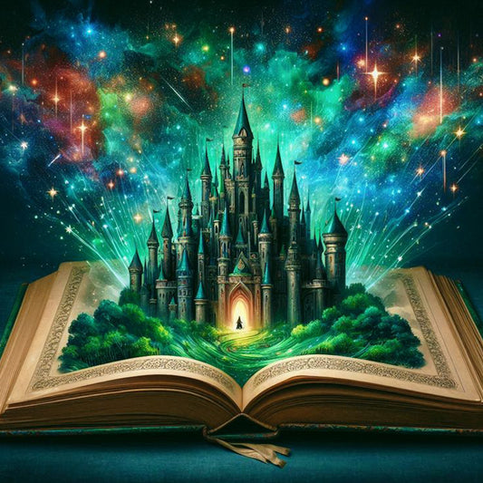 Castle In The Book - Full Round Drill Diamond Painting 50*50CM