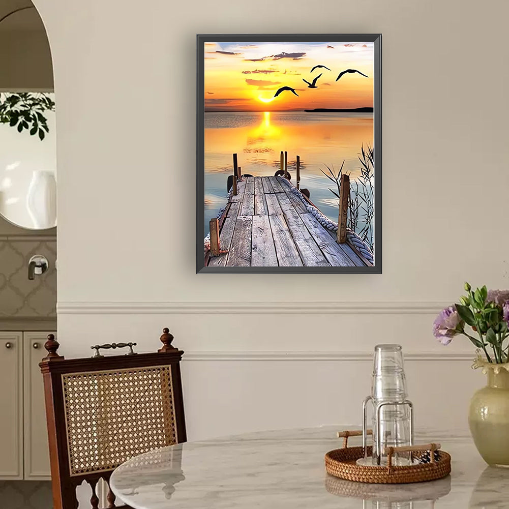 Seaside Scenery - Full Round Drill Diamond Painting 30*40CM