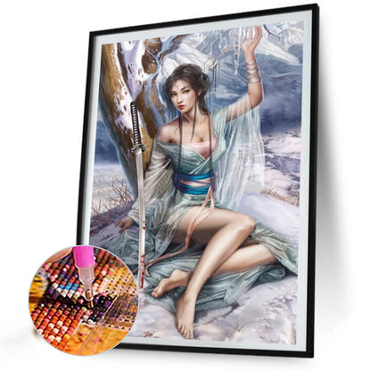 Snow Woman - Full AB Square Drill Diamond Painting 40*40CM