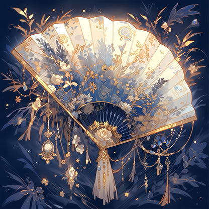 Exquisite Fan - Full Round Drill Diamond Painting 40*40CM