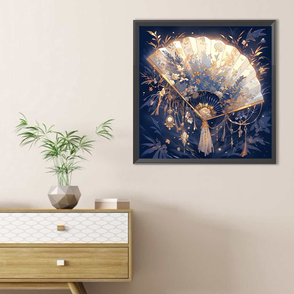 Exquisite Fan - Full Round Drill Diamond Painting 40*40CM