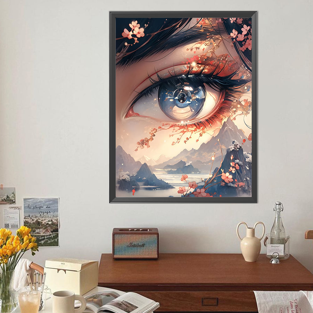 Beautiful Eyes - Full Round Drill Diamond Painting 40*50CM