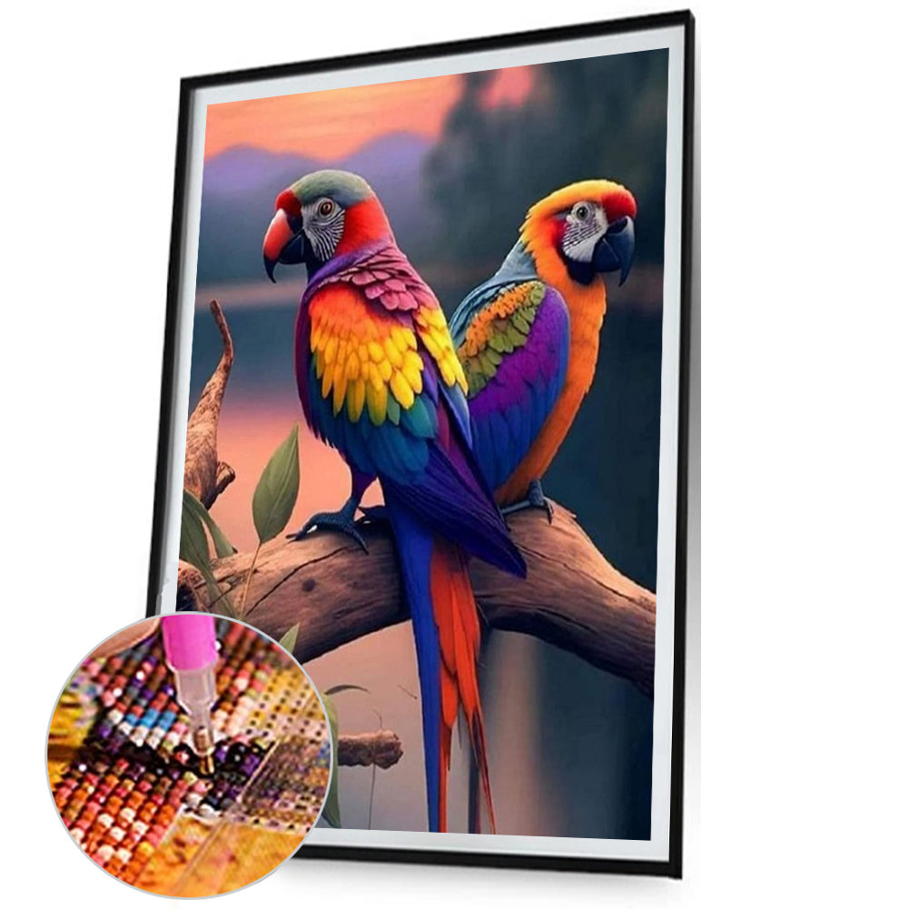 Couple Bird - Full Square Drill Diamond Painting 50*70CM