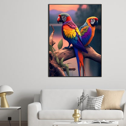 Couple Bird - Full Square Drill Diamond Painting 50*70CM