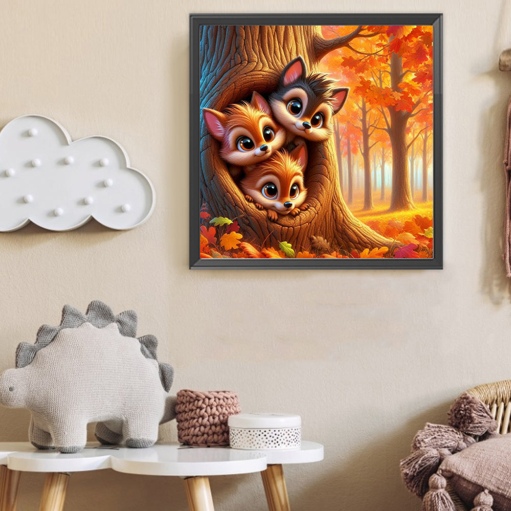 Squirrel - Full Round Drill Diamond Painting 40*40CM