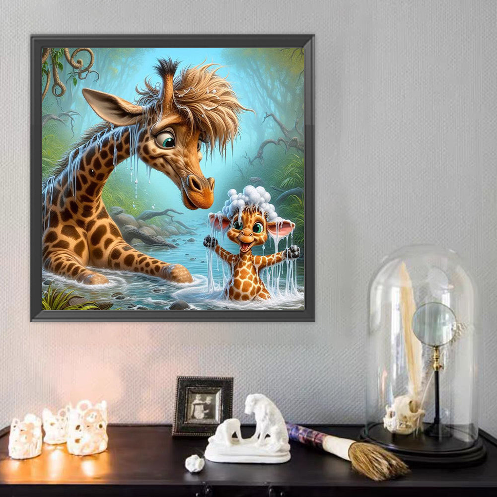 Giraffe - Full Round Drill Diamond Painting 40*40CM