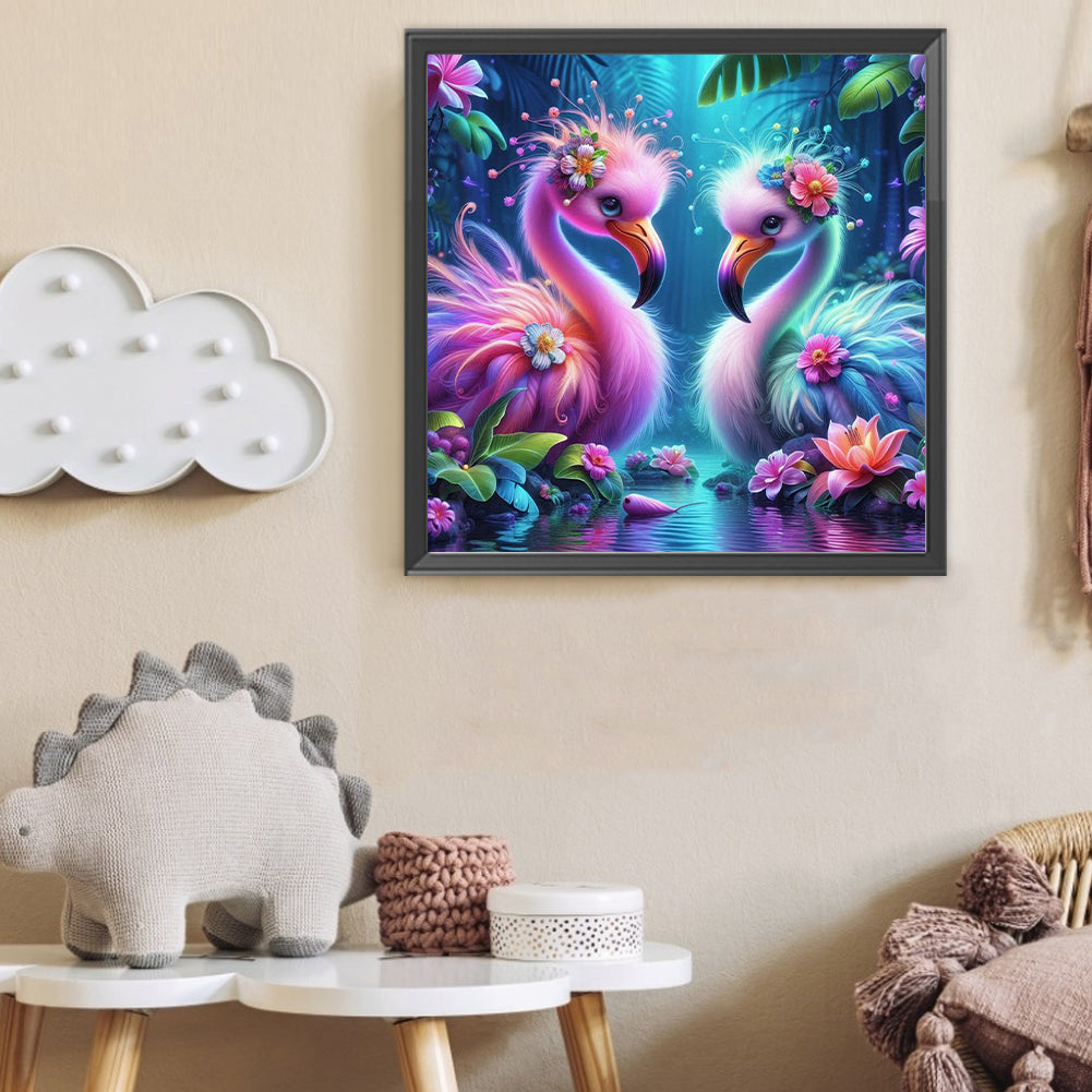 Swan - Full Round Drill Diamond Painting 40*40CM