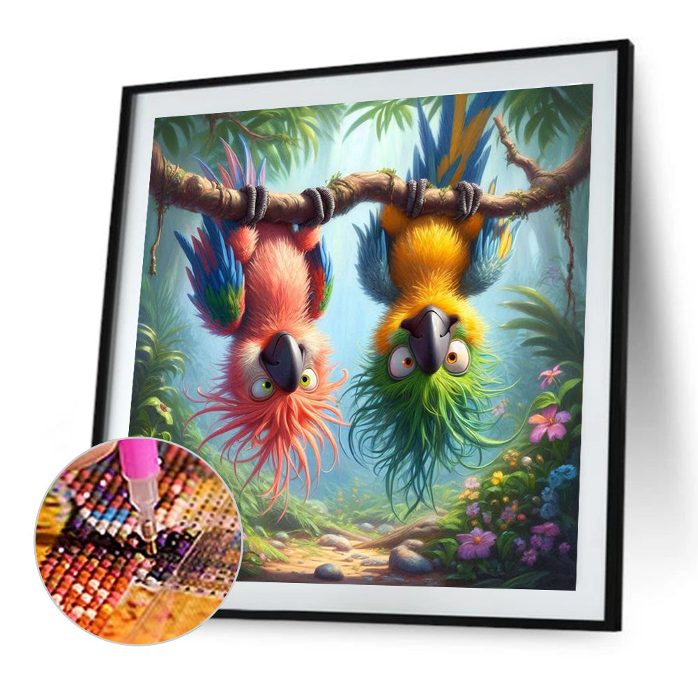 Parrot - Full Round Drill Diamond Painting 40*40CM