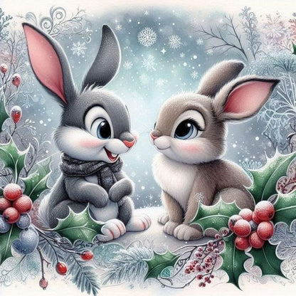 Rabbit - Full Round Drill Diamond Painting 40*40CM