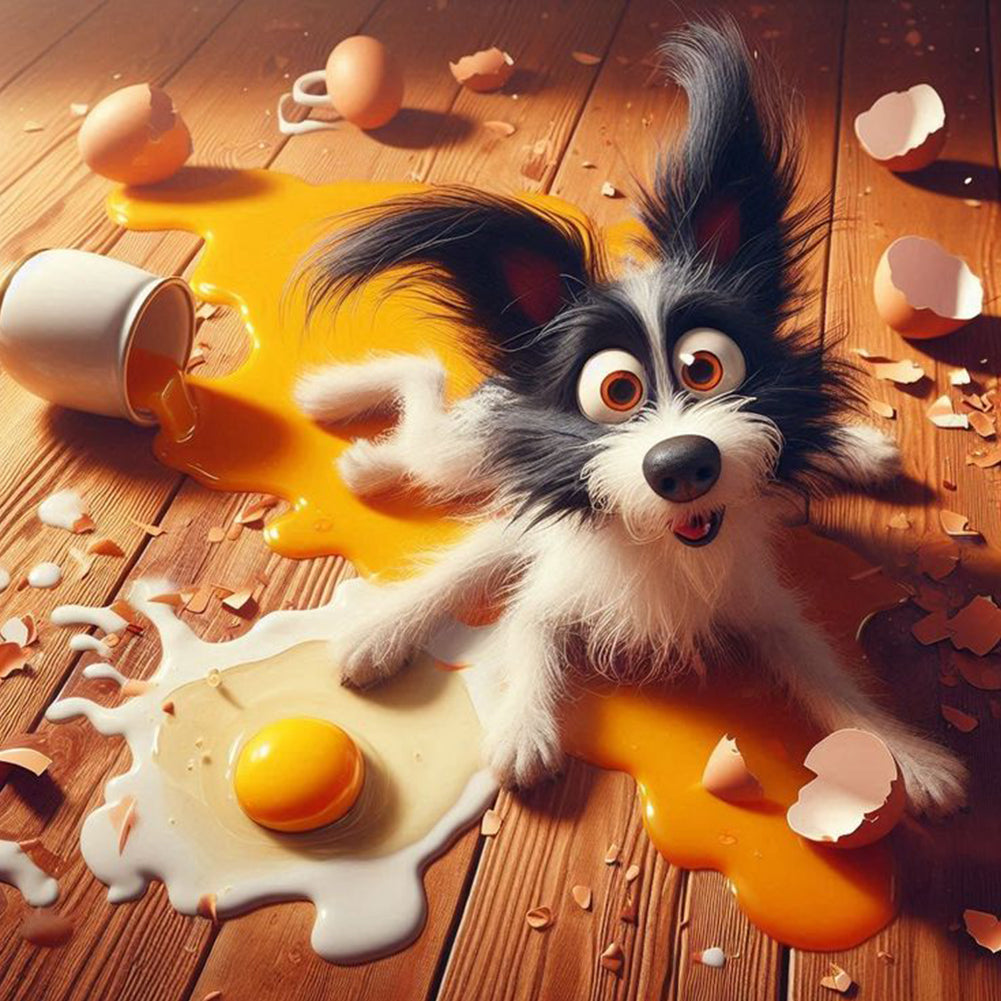 Dog - Full Round Drill Diamond Painting 40*40CM