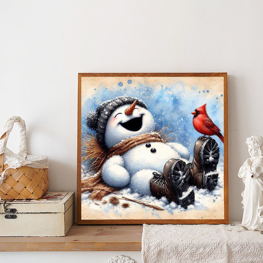 Snowman - Full Round Drill Diamond Painting 40*40CM