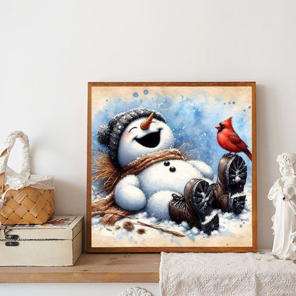 Snowman - Full Round Drill Diamond Painting 40*40CM