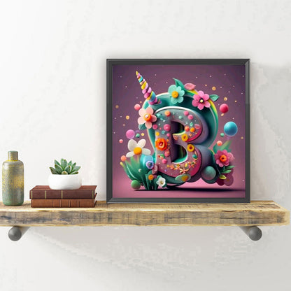 Letter B - Full Round Drill Diamond Painting 30*30CM