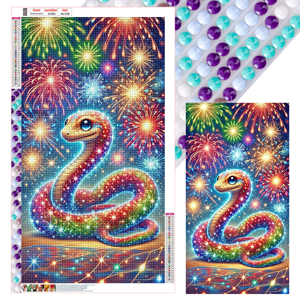 Fireworks Snake - Full Round Drill Diamond Painting 40*70CM