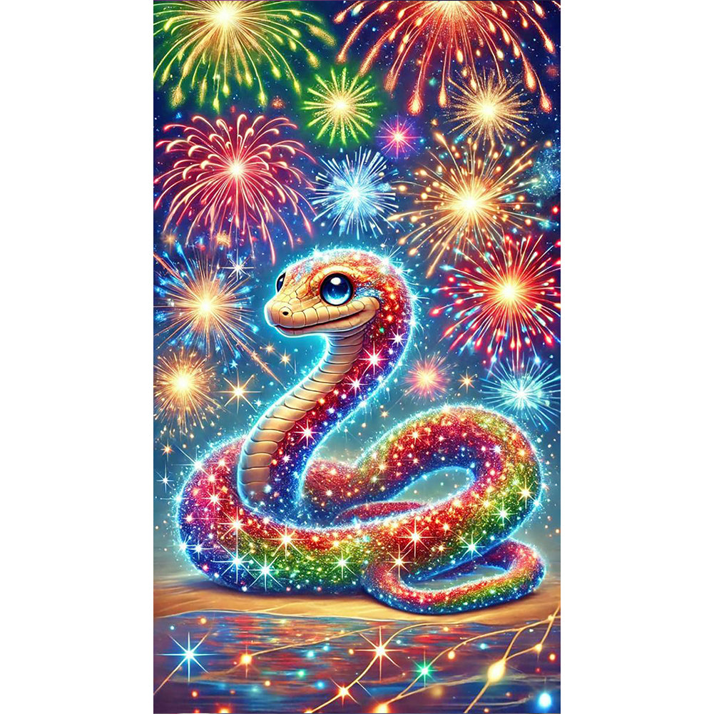 Fireworks Snake - Full Round Drill Diamond Painting 40*70CM