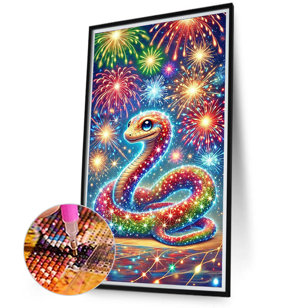 Fireworks Snake - Full Round Drill Diamond Painting 40*70CM