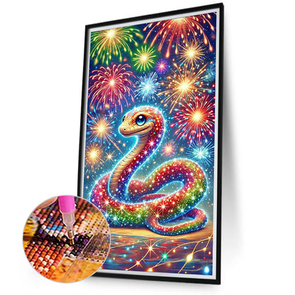 Fireworks Snake - Full Round Drill Diamond Painting 40*70CM