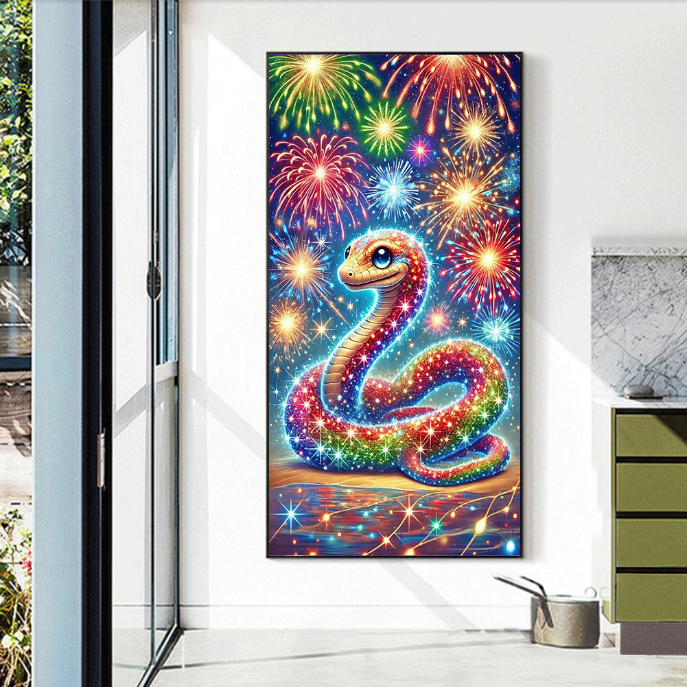 Fireworks Snake - Full Round Drill Diamond Painting 40*70CM