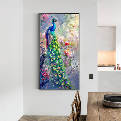 Peacock - Full Round Drill Diamond Painting 40*70CM