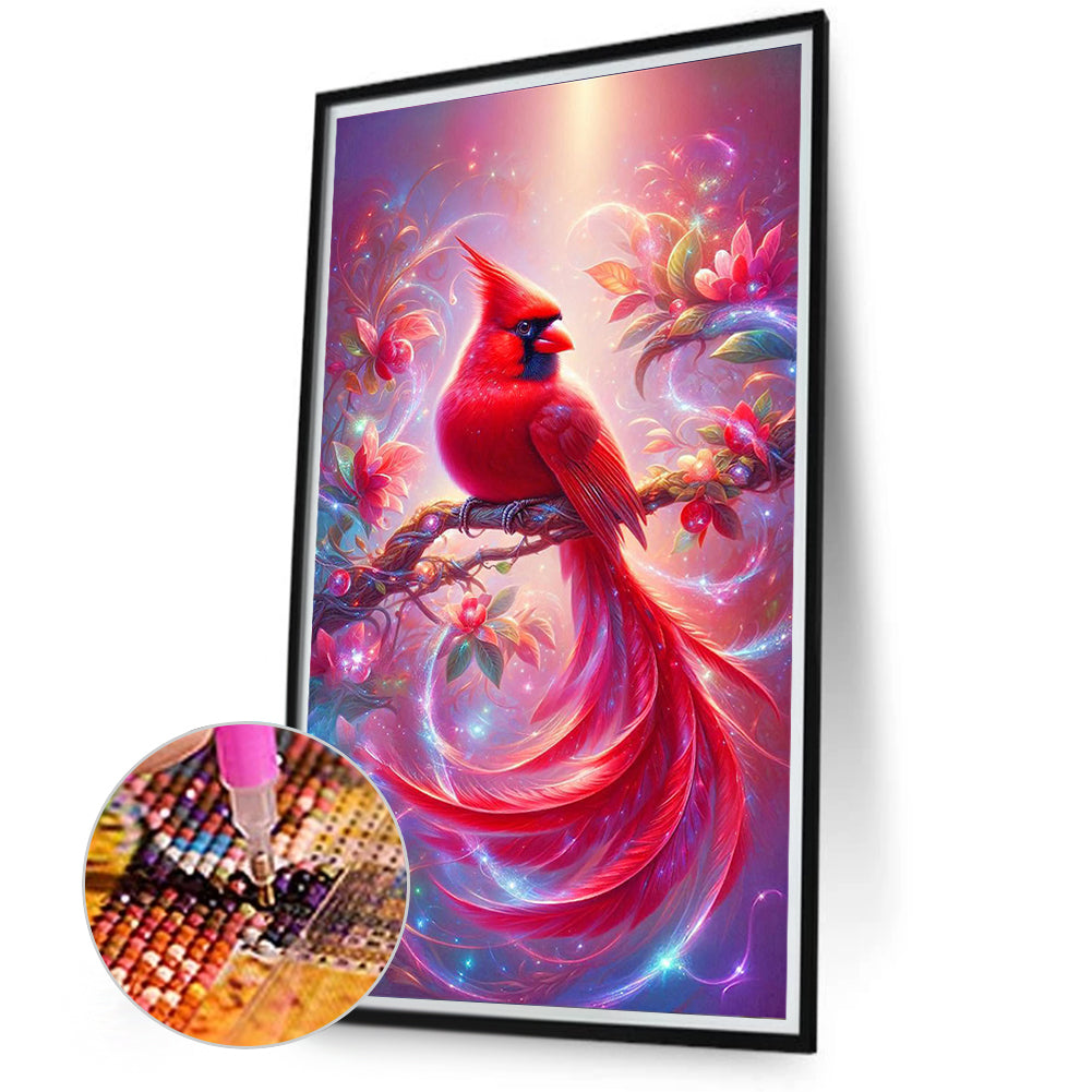 Red Cardinal - Full Round Drill Diamond Painting 40*70CM