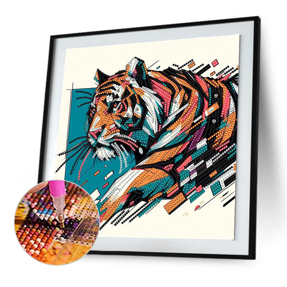 Tiger - Special Shaped Drill Diamond Painting 30*30CM