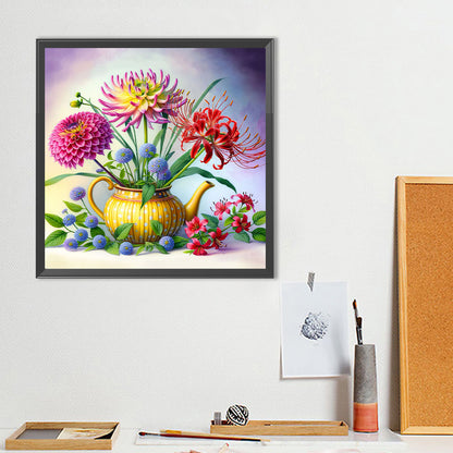 Five Kinds Of Flowers - Full Round Drill Diamond Painting 40*40CM