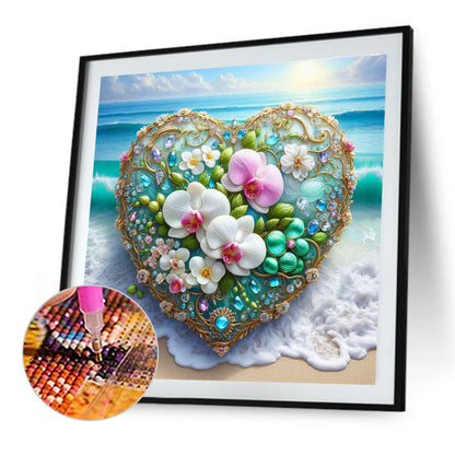Love Orchid - Full Round Drill Diamond Painting 40*40CM