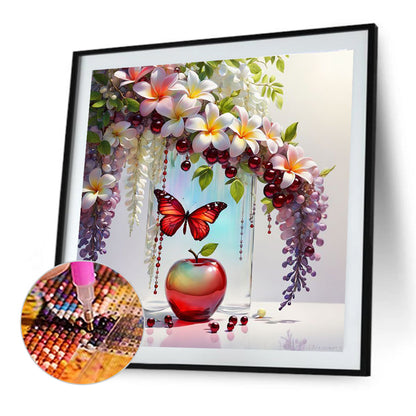 Apple Plumeria - Full Round Drill Diamond Painting 40*40CM