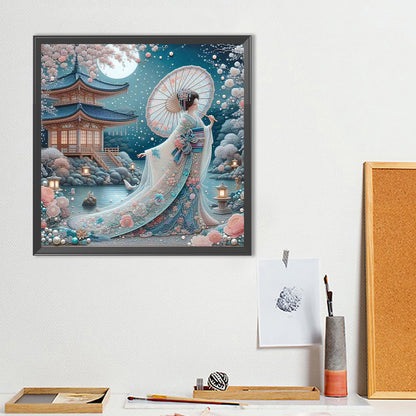 Japanese Geisha Beauty - Full Round Drill Diamond Painting 40*40CM