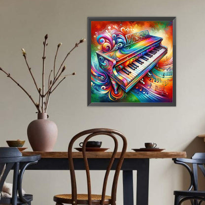 Colorful Musical Instruments Piano - Full Round Drill Diamond Painting 40*40CM