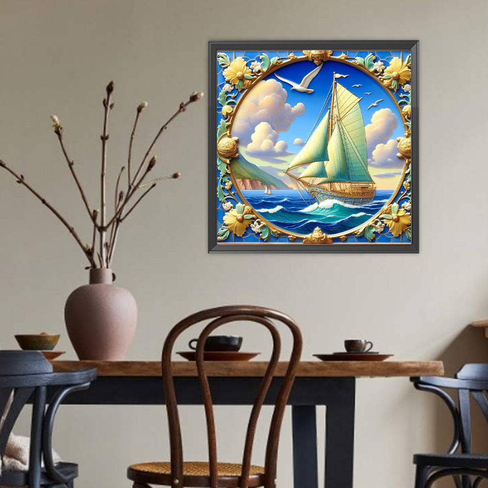 Sailing Diary - Full Round Drill Diamond Painting 40*40CM