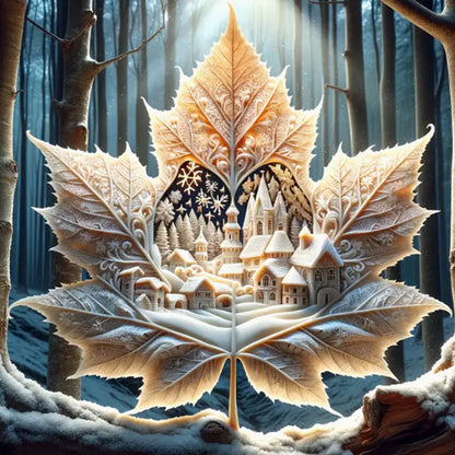 Magical Maple Leaf - Full Round Drill Diamond Painting 30*30CM