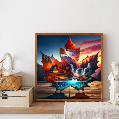 Magical Maple Leaf - Full Round Drill Diamond Painting 30*30CM