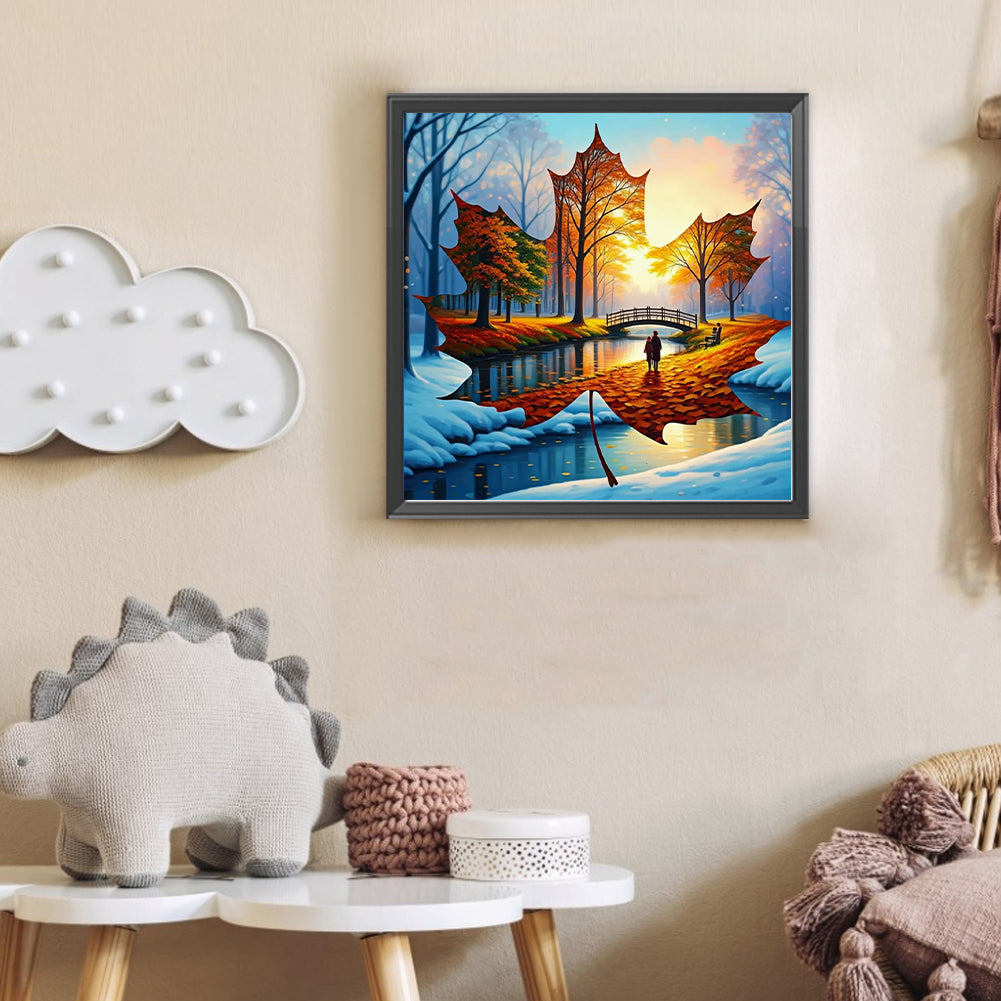 Magical Maple Leaf - Full Round Drill Diamond Painting 30*30CM