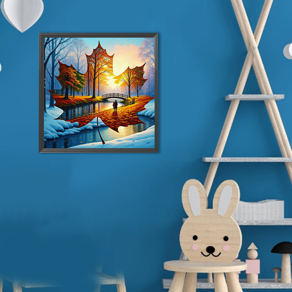 Magical Maple Leaf - Full Round Drill Diamond Painting 30*30CM