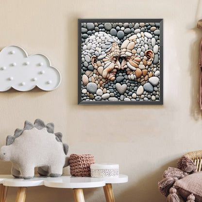 Stone Art Old Man - Full Round Drill Diamond Painting 30*30CM
