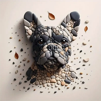 Stone Art Puppy - Full Round Drill Diamond Painting 30*30CM