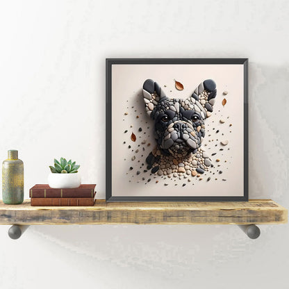 Stone Art Puppy - Full Round Drill Diamond Painting 30*30CM