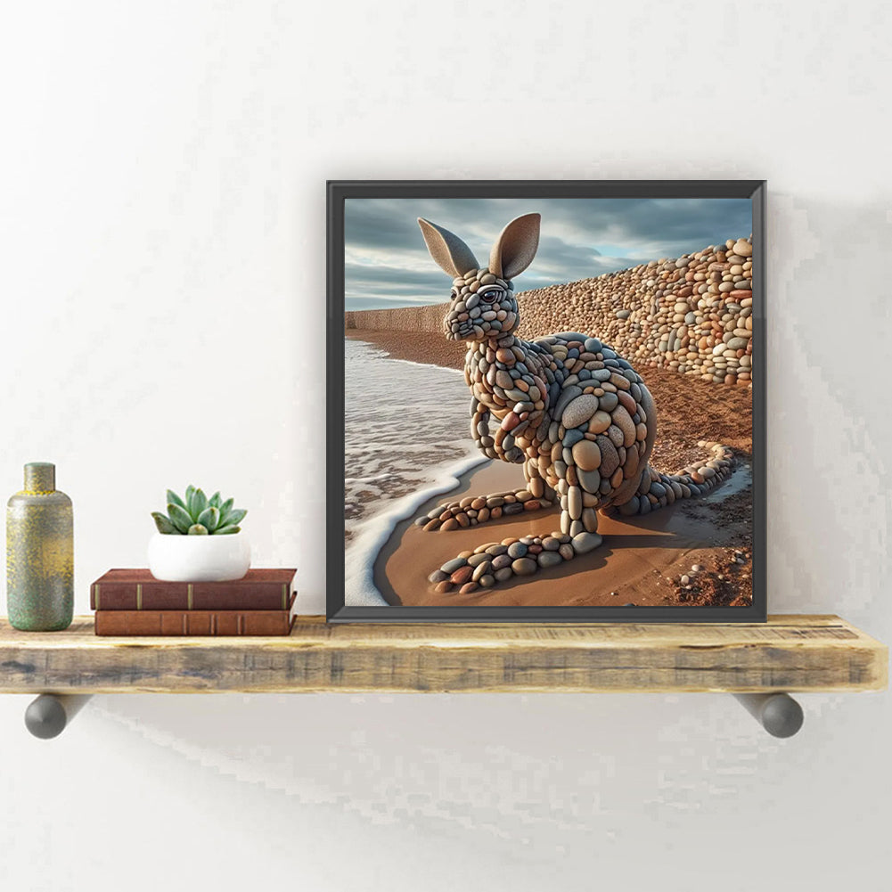 Stone Art Kangaroo - Full Round Drill Diamond Painting 30*30CM