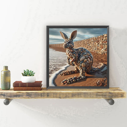 Stone Art Kangaroo - Full Round Drill Diamond Painting 30*30CM