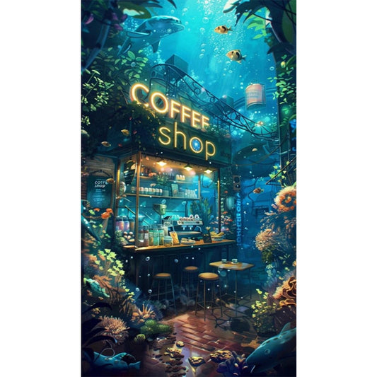 Undersea Coffee - Full Square Drill Diamond Painting 40*70CM