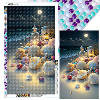 Seashell Under Lamp - Full Round Drill Diamond Painting 40*70CM