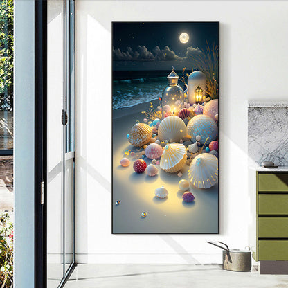 Seashell Under Lamp - Full Round Drill Diamond Painting 40*70CM