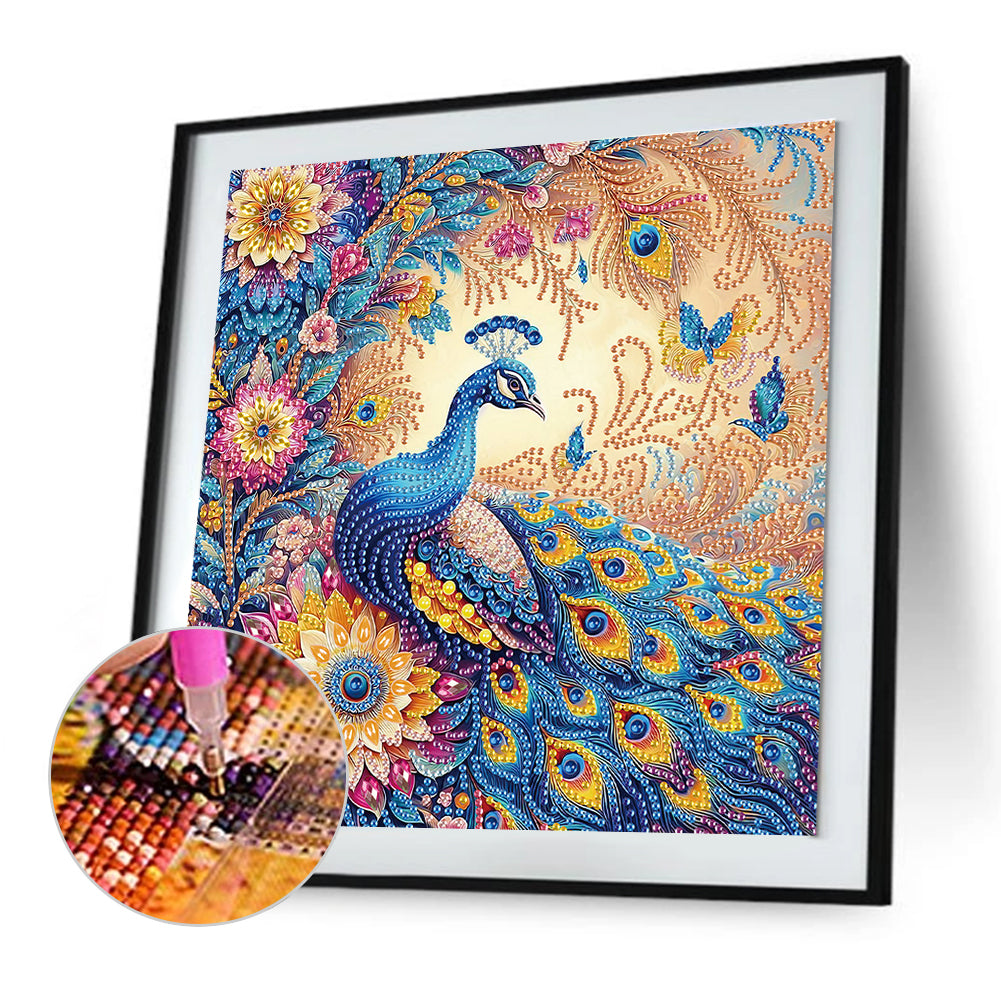 Peacock - Special Shaped Drill Diamond Painting 30*30CM