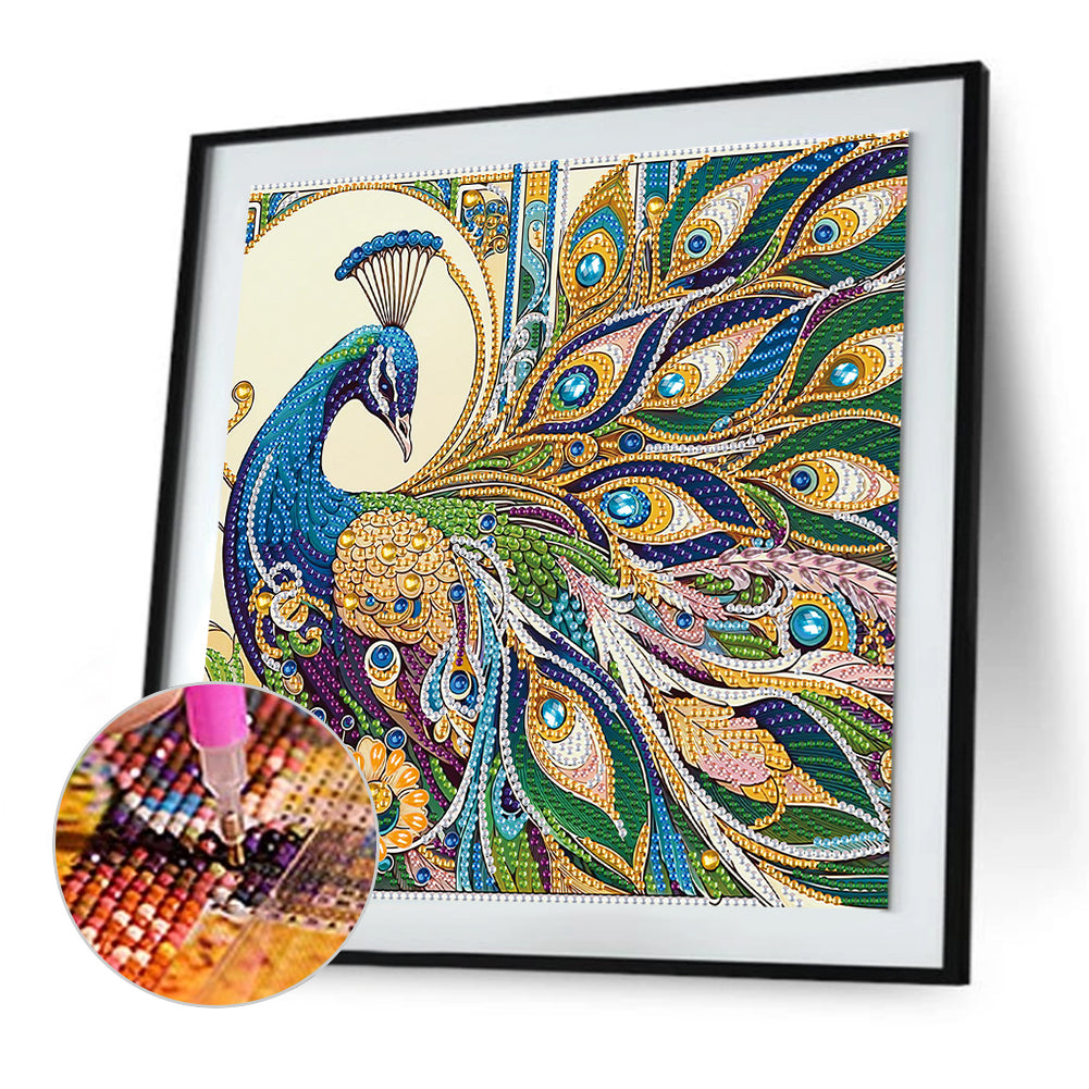 Peacock - Special Shaped Drill Diamond Painting 30*30CM