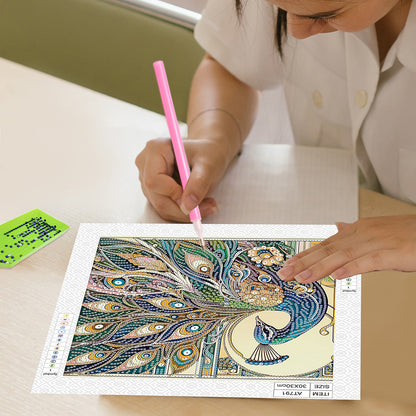 Peacock - Special Shaped Drill Diamond Painting 30*30CM